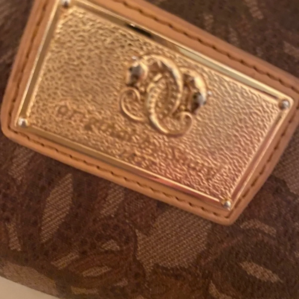 Original Sharif Luxury Purse Classic Logo Design Handbag Neutral Brown Gold Tan